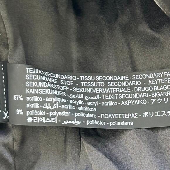 Zara Sequin Bomber Jacket Full Zip Black Denim - Picture 11 of 16